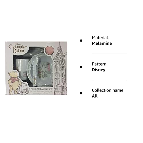 Disney Christopher Robin 5 Piece Melamine Crockery Set Di519