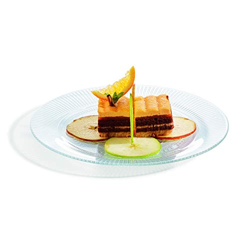 Louison Clear Opal Glass Dinner Set Dinnerware Tableware Plates Microwave Safe Dishwasher Safe Dining Modern (18pc Dinner Set)