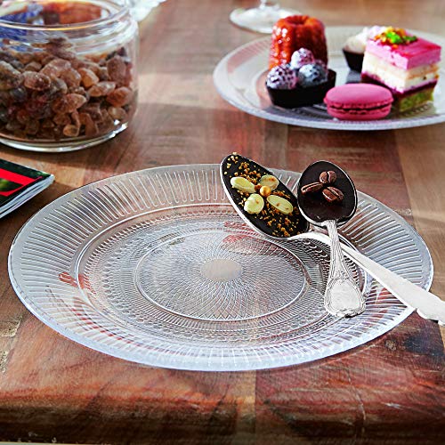 Louison Clear Opal Glass Dinner Set Dinnerware Tableware Plates Microwave Safe Dishwasher Safe Dining Modern (18pc Dinner Set)