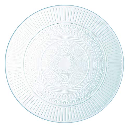 Louison Clear Opal Glass Dinner Set Dinnerware Tableware Plates Microwave Safe Dishwasher Safe Dining Modern (18pc Dinner Set)