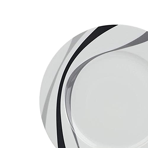Amazon Basics 18-Piece Dinnerware Set - Swirl, Service for 6