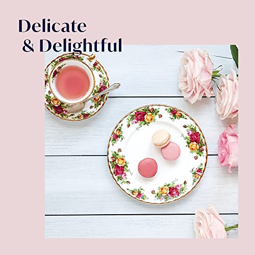 Royal Albert - Old Country Roses 20 Piece Dinner Gift Set - Vintage Serving Set for 4, with Bone China Tea Cup and Saucer Set, Dinner Plates, Salad Plates, Bread & Butter Plates - Floral Pattern