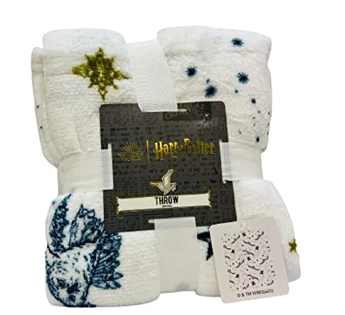 Licensed Primark Harry Potter Hogwarts Bed Throw Navy Blue Soft Cosy Warm Winter Blanket Home Decor 120 x 150cm