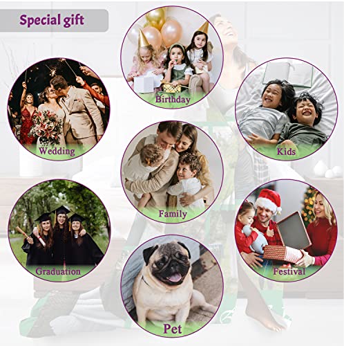 DZWSZ Personalised Photo Blanket, Baby Blanket, Custom Blanket with 1-9 Photo Collages, Throw Blanket, Christmas Halloween Blankets For Sofas, Personalised Gifts Daughter Blanket From Mum