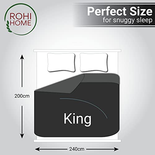 Rohi Fleece Blanket King Size for Bed Couch & Sofa - Super Soft Fluffy Faux Fur Warm Solid Red Bed Throws for Sofa Fleece Bedspread Blanket - 200x240 cm
