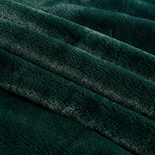 SOCHOW Luxury Sherpa Fleece Throw Blanket, 600GSM Ultra Soft and Warm Flash in The Light Plush Blanket for Bed Sofa Couch, Fall Winter and Spring, 127cm × 150 cm, Green