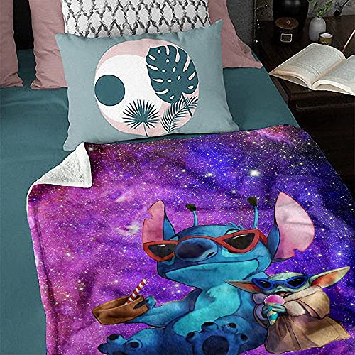 Fnigst Pillow Cartoon Blanket Ultra-soft Micro Fleece Blanket Soft and Warm Digitally Printed Blanket Flannel Blanket Christmas Birthday Present Present 50X40 Inch