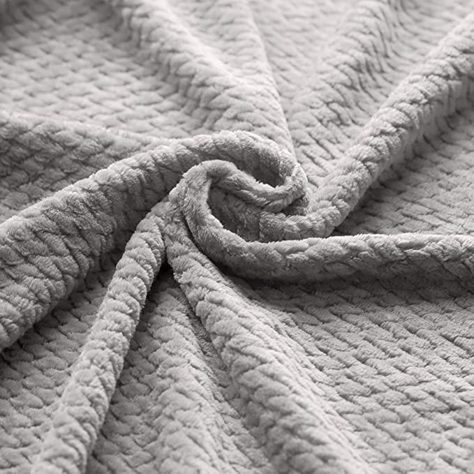 Style Spot Popcorn Throws Cuddly Cosy Soft Warm Fleece Blanket For Couch Sofa & Bed 2 Seater Sofa Cover 3 Seater Sofa Throw Large Luxury Throws Double & King Size (Silver, Double: 150 X 200)