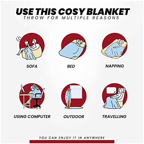 GC GAVENO CAVAILIA Soft Throw, Fluffy Blankets For Sofas OR Settees, Thermal Warm Cosy Throws, Red, 150X200 Cm, 727408