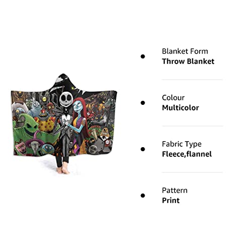 N A The Nightmare Before Christmas Fleece Throw Blanket Soft and Warm Flannel Blanket for Couch Sofa，Bed 60"X50"