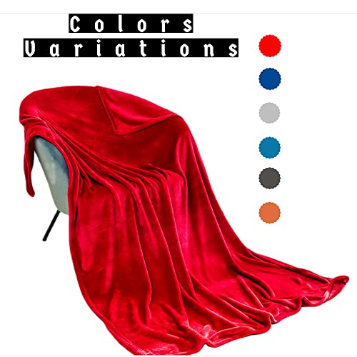 Red Double Super Ultra Soft Flannel Fleece Warm Winter Throw Blanket,Fluffy Blankets for Bed Sofa & Couch(150 x 200cm)