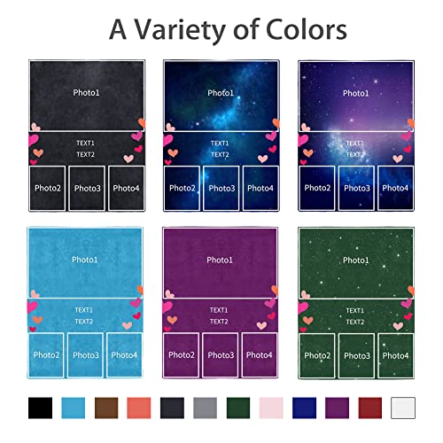 Elaike Custom Photo Blankets for Mom, Christmas Customized Throw Blankets with Pictures, Personalized Birthday Gifts for Mother in Law, Kids, Grandma - 9 Photos Collage