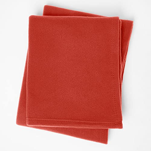 Dreamscene Extra Large Warm Polar Fleece Throw Over Soft Sofa Bed Blanket Bedspread, Plain Red - 200 x 240 cm