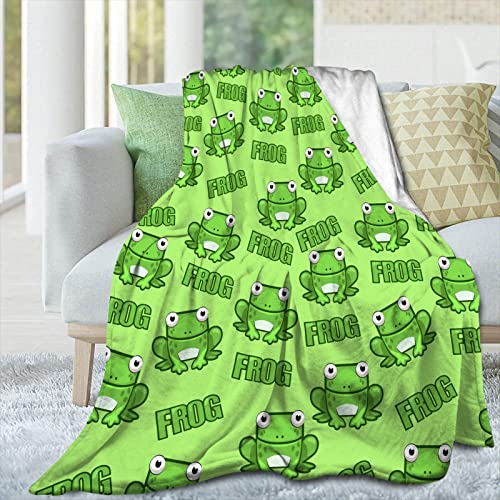 Abaysto Flannel Throw Blanket,Aerobics Frog Soft Fluffy Blanket for Bed Sofa Couch,Great Gift for Christmas/Thanksgiving