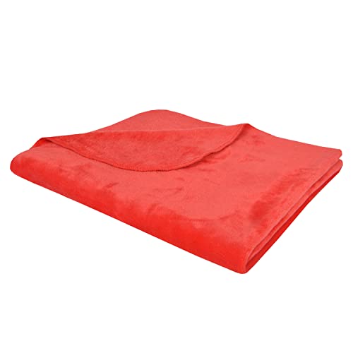 Sleepdown Kids Novelty Cuddly Gonk Toy Plush Throw Fleece Super Soft Warm Cosy Warm Bed Blanket Gift - Red - (Throw 100 x 85 cm - Toy 25 x 8.5cm)