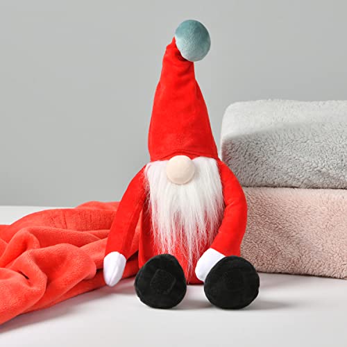 Sleepdown Kids Novelty Cuddly Gonk Toy Plush Throw Fleece Super Soft Warm Cosy Warm Bed Blanket Gift - Red - (Throw 100 x 85 cm - Toy 25 x 8.5cm)