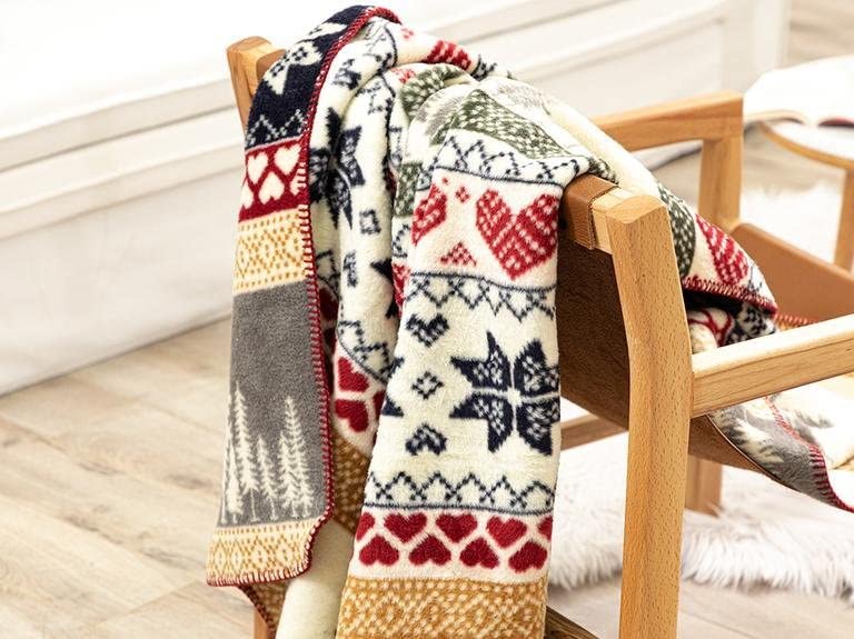 English Home Throw Blanket, Warm Cozy Decorative Thick Fleece Blanket, Reversible Navy Grey Throws for Sofas, Couch, Bed for Christmas 51" 66" inch, 130x170 cm, Argyle