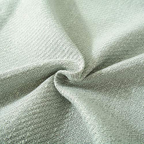 MERNETTE New Year/Christmas Decorations Chenille Soft Decorative Square Throw Pillow Cover Cushion Covers Pillowcase, Home Decor for Party/Xmas 18x18 Inch/45x45 cm, Light Green, Set of 2