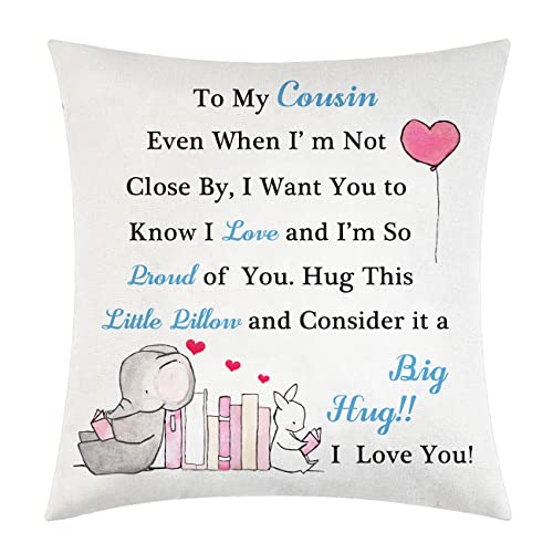 Jerefbns Cousin Gifts from Cousin Cushion Cover Pillowcases Cousin Throw Pillow Cover Cushion Case Pillow Case Birthday Christmas Graduation Gifts