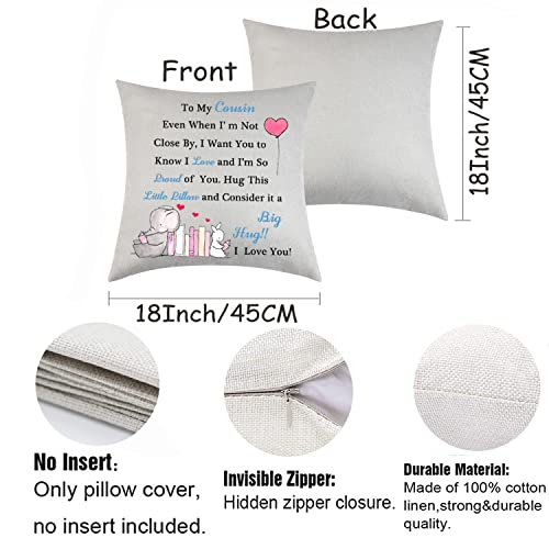 Jerefbns Cousin Gifts from Cousin Cushion Cover Pillowcases Cousin Throw Pillow Cover Cushion Case Pillow Case Birthday Christmas Graduation Gifts