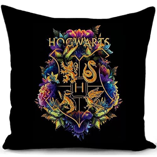 HUASHUZI Cushion Cover Harry Black Decor Throw Pillow Cover Double-sided Design Home Party Decorations for Livingroom Boy Birthday Year Olds Couch Bed Sofa Pillowcase Gifts18 x18(45x45cm)
