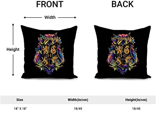 HUASHUZI Cushion Cover Harry Black Decor Throw Pillow Cover Double-sided Design Home Party Decorations for Livingroom Boy Birthday Year Olds Couch Bed Sofa Pillowcase Gifts18 x18(45x45cm)