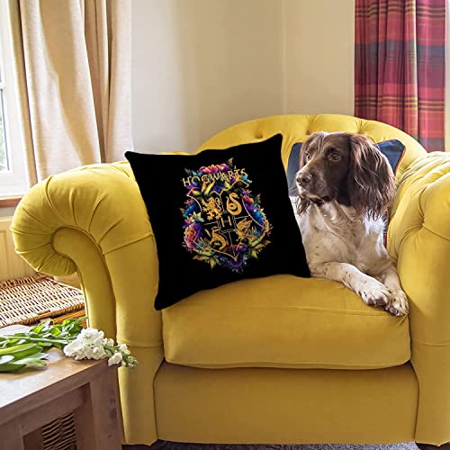 HUASHUZI Cushion Cover Harry Black Decor Throw Pillow Cover Double-sided Design Home Party Decorations for Livingroom Boy Birthday Year Olds Couch Bed Sofa Pillowcase Gifts18 x18(45x45cm)