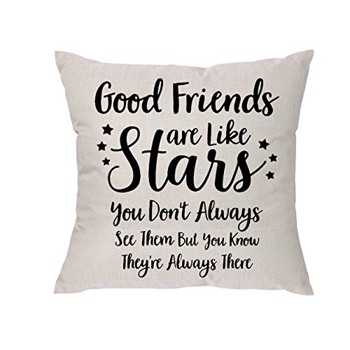 Good Friends Are Like Stars - funny birthday for best friend, Christmas idea for roommate sister, female BFF roommate, lady her Throw Pillow Covers