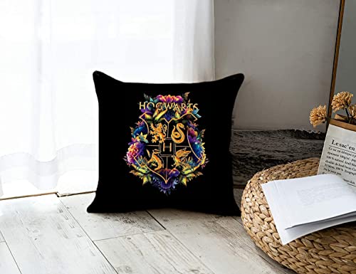 HUASHUZI Cushion Cover Harry Black Decor Throw Pillow Cover Double-sided Design Home Party Decorations for Livingroom Boy Birthday Year Olds Couch Bed Sofa Pillowcase Gifts18 x18(45x45cm)