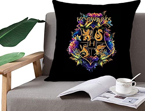 HUASHUZI Cushion Cover Harry Black Decor Throw Pillow Cover Double-sided Design Home Party Decorations for Livingroom Boy Birthday Year Olds Couch Bed Sofa Pillowcase Gifts18 x18(45x45cm)