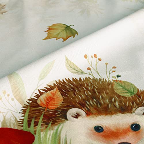 Bonhause Forest Animals Cushion Covers 45 x 45 cm Deer Fox Fall Decorative Throw Pillow Covers Soft Velvet Kids Pillows for Sofa Bed Home Kids Baby Room Set of 4