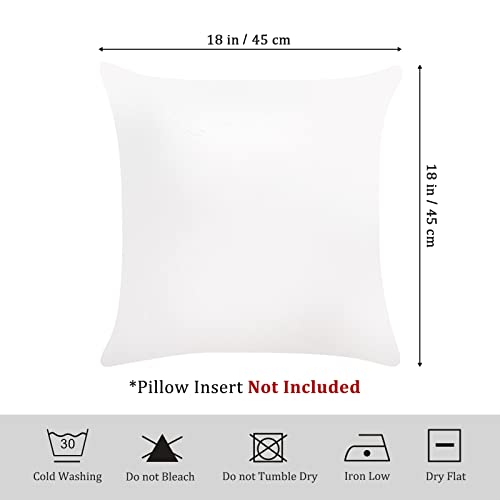 Bonhause Forest Animals Cushion Covers 45 x 45 cm Deer Fox Fall Decorative Throw Pillow Covers Soft Velvet Kids Pillows for Sofa Bed Home Kids Baby Room Set of 4