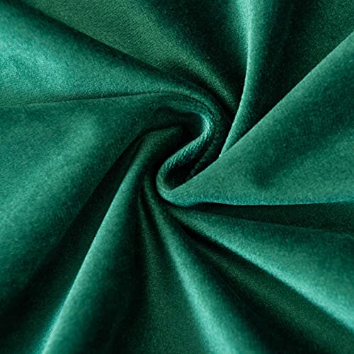 JUSPURBET Dark Green Velvet Pillow Covers 18x18,Pack of 2 Christmas Decorative Throw Pillow Covers,Solid Cushion Cases for Sofa Couch Bedroom