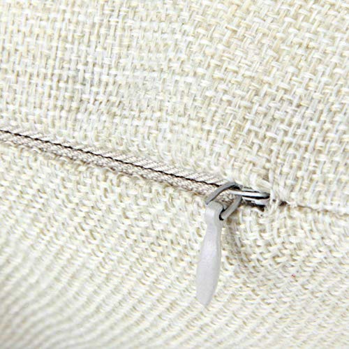 TUKAILAI Set of 4pcs Cotton Linen Throw Pillow Case Cushion Covers Christmas 18 x 18 inches Santa Claus Robin