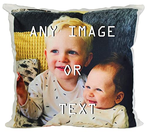 Hippowarehouse Personalised Cushion Any Text Any Image Photo VARIOUS OPTIONS AVAILABLE Personalised Photo Sequin Cushion Pillow Optional Infill Gift Present Valentines Christmas