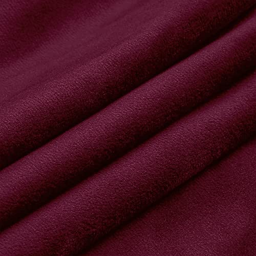 AMEHA Christmas Cushion Covers 45 x 45 cm - 2 Pack Velvet Red Cushion Cover for Sofa Bedroom Living Room Decorative Square Throw Pillow Cases with Invisible Zipper (18 x 18 Inch)