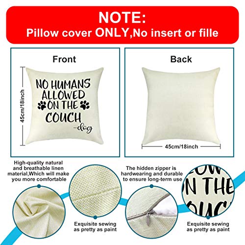 Dog Lover Gift Funny Lovely Dog Cushion Cover Throw Pillow Cover Dog Mom Dad Gift Christmas Birthday Present Decorative Pillow Case Pillowcase for Sofa Home Office Square 18X18 Inches