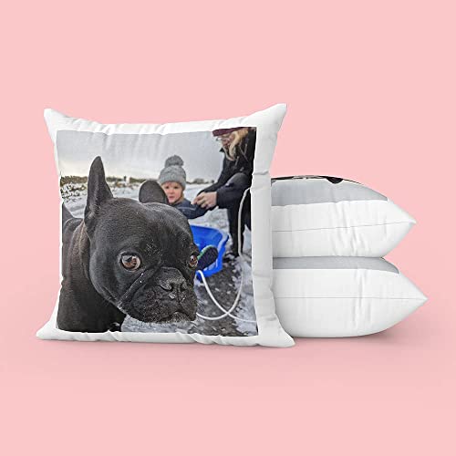Hippowarehouse Personalised Cushion Any Text Any Image Photo VARIOUS OPTIONS AVAILABLE Personalised Photo Sequin Cushion Pillow Optional Infill Gift Present Valentines Christmas
