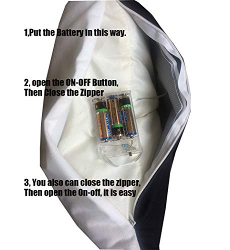 ZUODU Christmas Pillow Covers LED Colorful Velvet Letter Cushion Cover Pillow Cover Bar Use Party Use Festival Use Gift Use18 x18 Inches or 45 x 45 Cm 1pc G