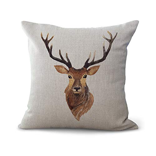 Hengjiang Deer Sofa Cushion Cover Home Pillowcase Soft Decorative Pillow Cover 4 piece,45 x 45 Centimeters