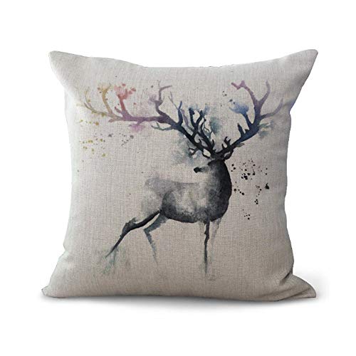 Hengjiang Deer Sofa Cushion Cover Home Pillowcase Soft Decorative Pillow Cover 4 piece,45 x 45 Centimeters