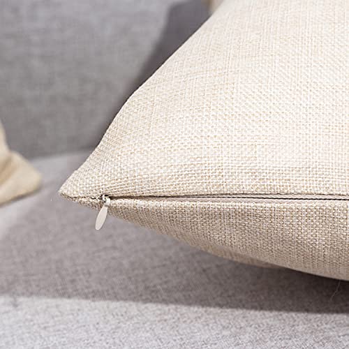 Simpkeely Christmas Pillow Covers 18 x 18 Inches Set of 4 Xmas Series Throw Pillowcase Cushion Cover Case Cotton Zipped Square Christmas Decorations