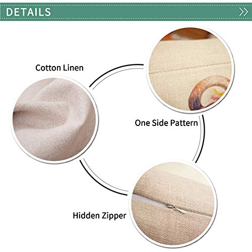 OFCASA Cushion Cover Set of 4 Christmas Cushion Cover 45 x 45 cm Cotton Linen Throw Pillow Case Xmas Decorative Pillow Cover Sofa Bed Chair Home Decor 4 PCS