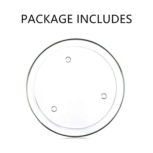 NUPTIO Glass Candle Holder Candle Tray Plate Round Clear Glass Pillar Candle Holder Cupcake Tray for Wedding Party Dinner Event Christmas Table Centerpiece Home Decor, 13cm Outer Diameter