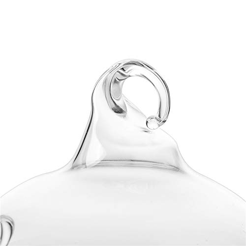 Sziqiqi 8cm Hanging Glass Tealight Candle Holder with LED Candle, 8Pcs Hanging Tea Light Glass Globe Terrarium Candle Holder Ornament for Wedding Christmas Birthday Halloween Party Centerpieces Decor