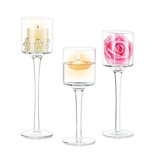 Romadedi Glass Tea Light Candle Holders：for Floating Pillar Living Room Candles Wedding Table Centrepiece Decoration Christmas Home Decor，30Pcs