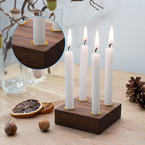 AOMIG Mini Metal Candle Holders, 30Pcs Creative Candle Cups Holders, Gold Aluminum Candelabra, Candlestick Holder for DIY Candle Making, Birthday, Thanksgiving, Valentine's Day, Christmas Decoration