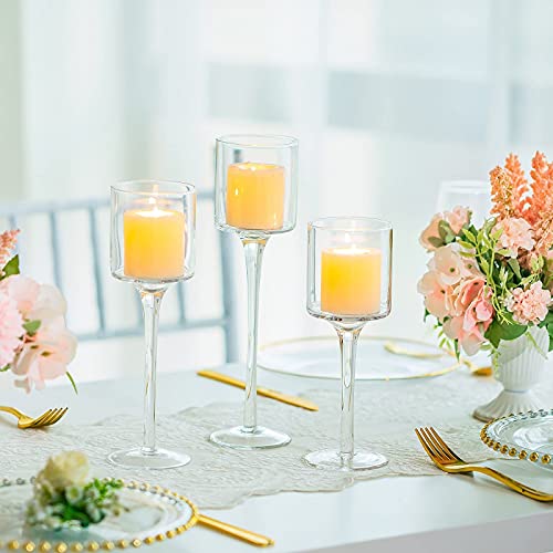Romadedi Glass Tea Light Candle Holders：for Floating Pillar Living Room Candles Wedding Table Centrepiece Decoration Christmas Home Decor，30Pcs