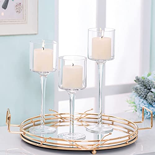 Romadedi Glass Tea Light Candle Holders：for Floating Pillar Living Room Candles Wedding Table Centrepiece Decoration Christmas Home Decor，30Pcs