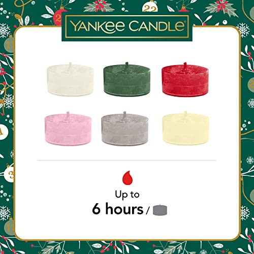 Yankee Candle Gift Set | 18 Scented Tea Lights & 1 Ceramic Candle Holder | Countdown to Christmas Collection